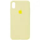 Чехол Silicone Case Full Protective AA для Apple iPhone XS Max 6.5 Желтый/Mellow Yellow