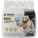 Супервпитывающие подгузники для собак Croci Dog Nappy с эластичной лентой M вес 3-6 кг 32-44 см 12 шт.