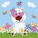 Набір для розпису по номерах Strateg Рожеві окуляри 20х20 см (HH5128)