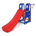 Дитяча гірка BAMBI YG2016-16-1 Пластик, д163-ш85-в103см, з баскетбольним кільцем, червона