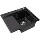Кухонная мойка Platinum Handmade PVD R из нержавеющей стали 3 мм прямоугольная 58x48x22 см черная (000032278)