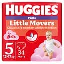 Підгузки-трусики для дівчаток Huggies Little Movers Pants 5 (12-17 кг) 34 шт.