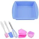 Набор для выпекания силиконовый Stenson Square MH-3918 11 предметов синий (25767)