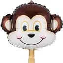 Великі гелієві кулі Мавпа, надувні фольговані повітряні фігури для свята, 41x30 см