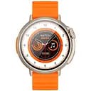 Умные часы с функцией звонка Hoco Y18 золотистые оранжевый ремешок