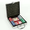 Настольная игра Johnshen Sports Покерный набор 100 фишек по 11,5 г без номинала (алюминиевый кейс) (59208)
