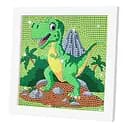 Алмазная мозаика для детей Динозавр A5501E рамка 17,5-17,5 см