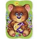 Пазлы на магните Vladi Toys Малюк зможе Медвежонок А5 12 элементов (VT3301-04)