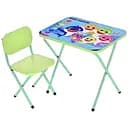 Детский столик Bambi M 5960-5 Baby Shark складной со стульчиком лайм