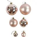 Набір новорічних прикрас 50 іграшок на ялинку рожевого кольору (161640)