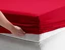 Простынь на резинке 90х200 см цвет Красный 355148