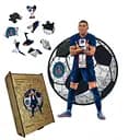 Пазл деревянный Мбаппе, А4, Картонная коробка 100 элементов