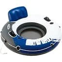 Надувное кресло с ручками Intex 58825 EU River Run. Диаметром 135см, подстаканники, трос