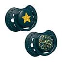Силиконовая динамическая пустышка Lovi Stardust, 6-18 мес., 2 шт., зеленый (22/894_green)