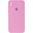 Чохол Epik Silicone Case Square Full Camera Protective AA для Apple iPhone X/XS 5.8 Рожевий/Light pink