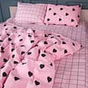 Комплект постільної білизни Mirson Hearts & Grid бязь 160х220 см (2200011633015)