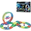 Трек неоновый с подсветкой и машинкой на батарейках 177 деталей в коробке