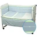 Комплект постільної білизни дитячий Руно блакитний (977ЛУ_Блакитний  з салатовою смужкою)