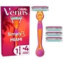 Станок для гоління Gillette Venus Simply 3 Miami жіночий з 4 змінними картриджами