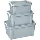 Набор контейнеров для хранения Stars Plast 3шт. серый (94189/сір)