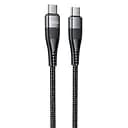 Кабель Hoco Type-C to Type-C Vortex magnetic charging data cable U99 1 м 5A 100W чорний