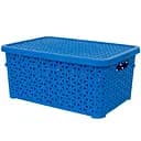 Кошик Diomedea з кришкою 29.7x19.6x13 см 6 л блакитний (К12-439) 