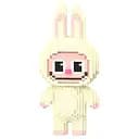 Детский конструктор Magic Blocks Зайчик Лабубу Молочный на 3132 детали (9187)