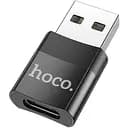 Адаптер Hoco UA17 USB Male to Type-C female USB 2.0 adapter Черный