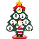 Новорічна декорація на стіл Devilon Ялинка дерев'яна 27 см зелена (060504)