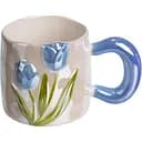 Чашка фарфоровая Yiwu Тюльпан 400 мл синий Yiwu FM-40D