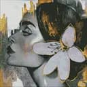 Алмазная мозаика Ideyka Изысканный профиль AMO7184 40х40см