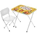 Детский столик Bambi M 5965-1 Три кота складной со стульчиком цифры