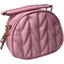 Дитяча сумка стьобана з ручкою 13×11×6 см рожева  (24-554)