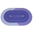 Коврик суперпоглащающий в ванную Stenson 80x50 см овальный фиолетово-синий (26288)