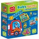 Детские развивающие картонные пазлы Vladi Toys Транспорт Животные с игрой (VT1722-28)