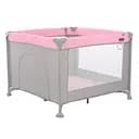 Дитячий манеж El Camino ME 1097 Pink Gray з льону рожево-сірий