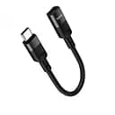 Кабель адаптер Hoco U107 Type-C male to Lightning female adapter cable 10 см чорний