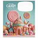 Тетрадь ученическая Школярик Candy world 012-3266K-3 в клеточку 12 листов