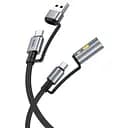 Кабель Hoco All-in-one charging data Cable USB / C to C / cigarette lighter U138 1.2 м 60W/3A