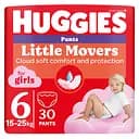 Підгузки-трусики для дівчаток Huggies Little Movers Pants 6 (15-25 кг) 30 шт.