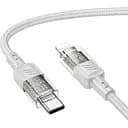 Кабель Hoco Type-C to Lightning Spirit PD transparent charging data cable U129 27W 1.2 м