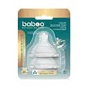 Прозрачная силиконовая соска Baboo, на широкое горлышко, быстрый поток, 6+ мес., 2 шт. (4-112)