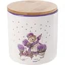 Банка для сыпучих продуктов Lefard Лавандовые истории 620 мл белый с фиолетовым (940-282)