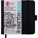 Скетчбук Santi для графіки 15х15 см 80 аркушів чорний(743190)