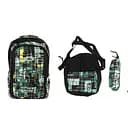 Рюкзак підлітковий, 5 блискавок, набір із рюкзака, пенала, сумки, 2332 (В асортименті)