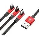 Зарядний кабель Baseus MVP 3 in 1 Game Cable USB 3.5 A 1.2 м червоний CAMLT-WZ09