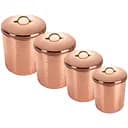 Набір банок Lefard для зберігання сипких продуктів 4 шт. рожеве золото (874-026)