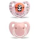 Пустышка силиконовая Suavinex Истории панды Цветы, 6-18 мес., розовый, 2 шт. (303873)