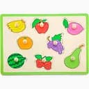 Дерев'яна рамка-вкладиш Viga Toys Кольорові фрукти (50020)