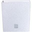 Горщик для квiтiв Prosperplast Rato квадратний низький, з вкладишем 2 в 1, 170 мм, бiлий (70891-449)